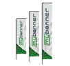 Beachflagga Rektangulär Eco Line med eget tryck