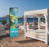 Beachflagga Rektangulär Eco Line med eget tryck