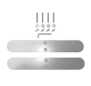 Metallfot platt (2 st)