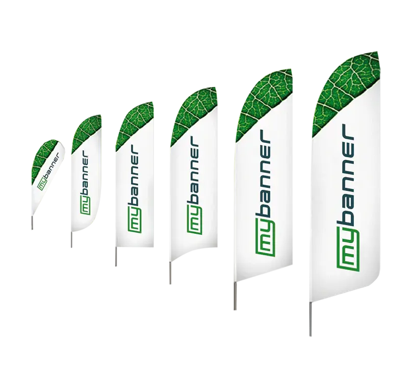 Beachflagga Eco Line med eget tryck