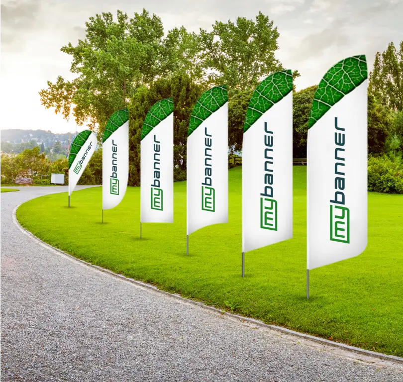 Beachflagga Eco Line med eget tryck