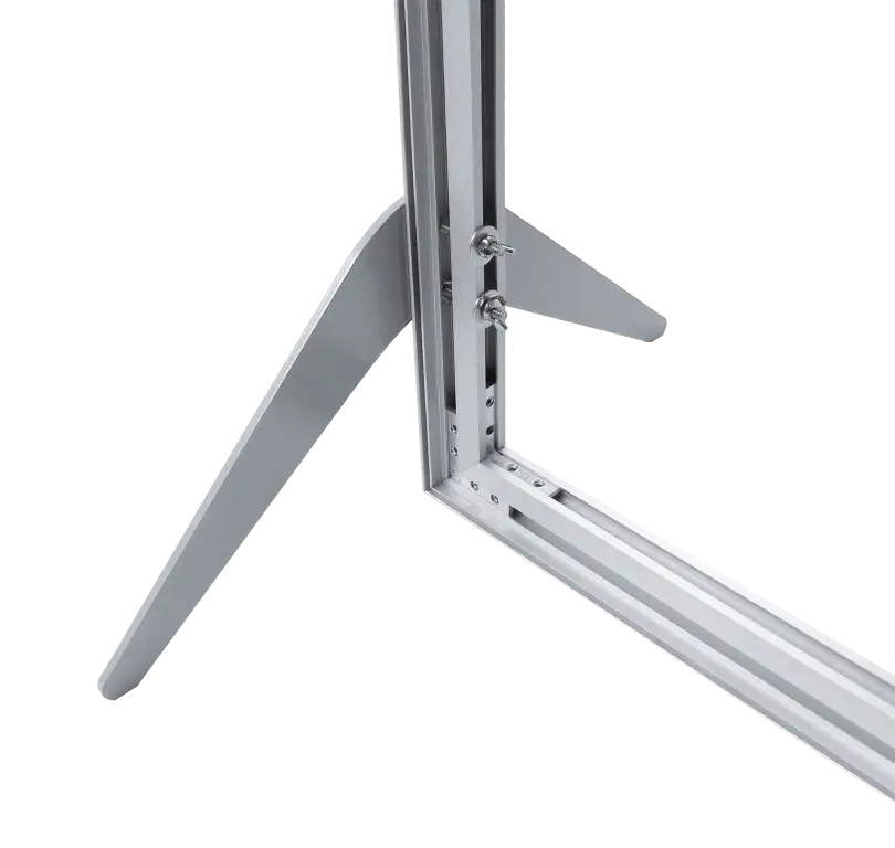 Metallfot Boomerang Alu.ram (2 st)