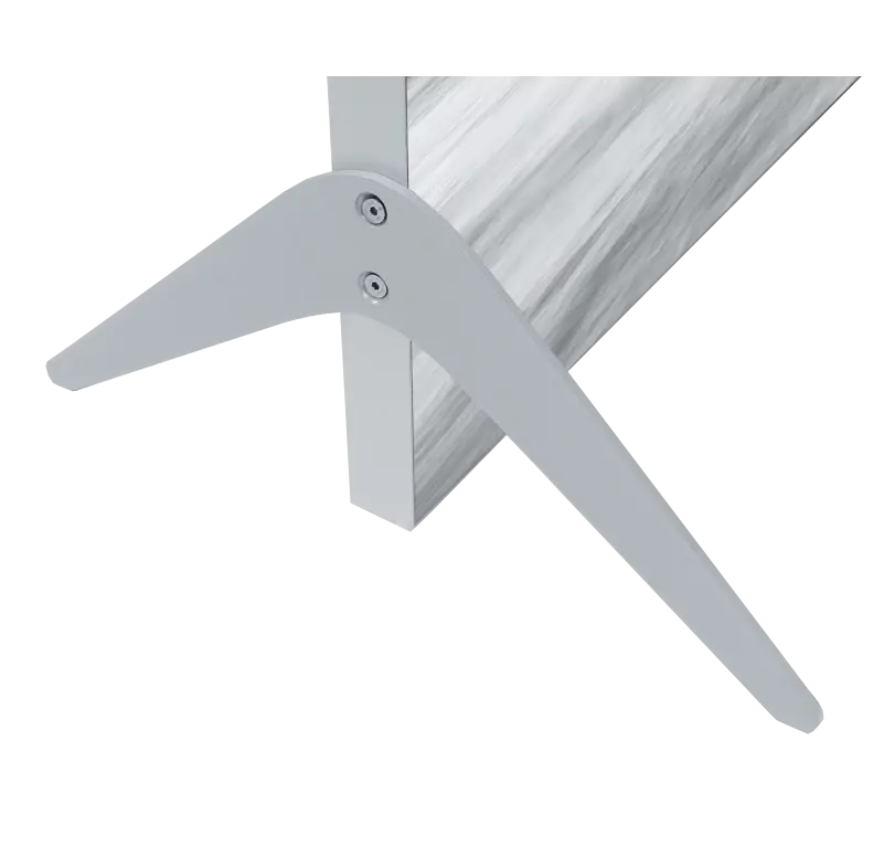 Metallfot Boomerang Alu.ram (2 st)