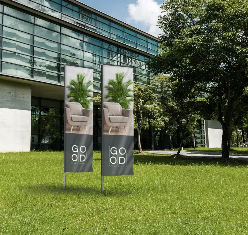 Beachflagga Rektangulär med eget tryck