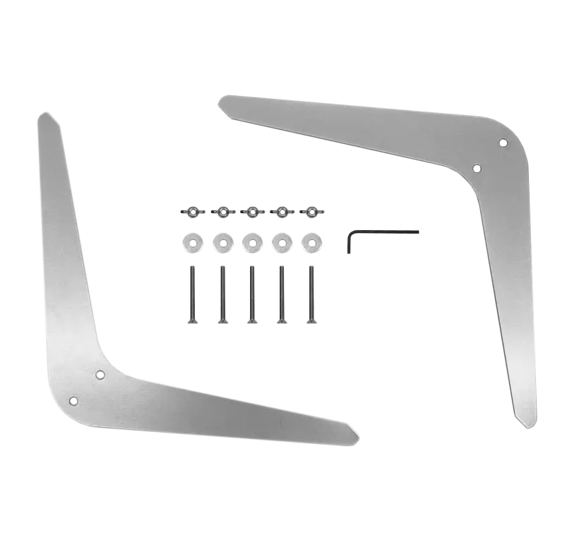 Metallfot Boomerang Alu.ram (2 st)