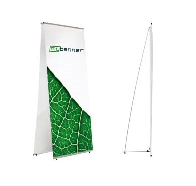 L-Banner dubbelsidig med eget tryck